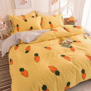 Zestawy pościelowe Luksusowy Zestaw bawełny Cute Anime Bed Arkusz Pokrywa Sypialnia Comforter Ropa de Cama Household Products di50ct