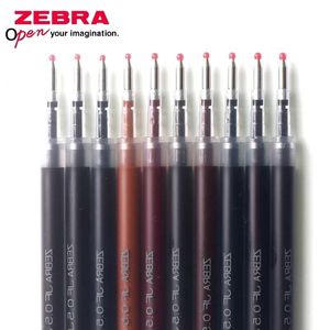 10 pcs Zebra Limited JJ15 Sarasa Grand Gel Pen Refill JF-05 Refill de secagem rápida Adequado para JJ15 / JJ55 / JJ56 10 Opções de cor 210330