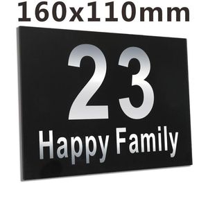 160x110mm Acrylics Modern Exterior House Numbers Outdoor Name Plates Door Address Plaque Street Signs Flat Number For Home Other Hardware