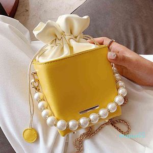Fashion Bag Tote Chain Pu Leather Crossbody s for Women Box Shaped Elegant Shoulder Handbags Female Travel Cross Body