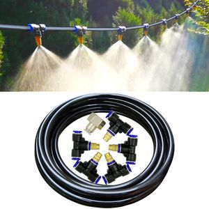 Brass Spray Water Sprinklers Misting Cooling System Garden Plants Vattning Dropp bevattning Kit