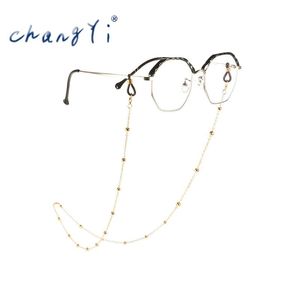 Óculos de sol Quadrões Changyi Bohemia 2021 Trend Goldful Bads Glasses Soltening Women Women Chain Jewelry Nonplip Metal