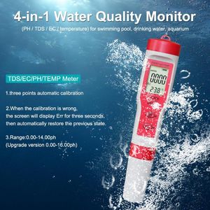 Wholesale multi test for sale - Group buy Pool Accessories in Portable Digital PH TDS EC TEMP Water Tester Multi function Test Pen Kit For Swimming Drinking Spa