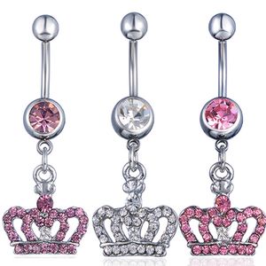 YYJFF D0370 Crown Belly Navel Button Ring Mix Colors