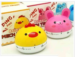 Cute Animal Shape Timers Multi Function Kitchen Mechanical Alarm Clock 60 Minutes Countdown Cooking Tool