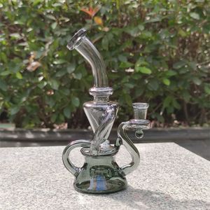 2021 Hookah Bong Vidro Dab Rig Multi Color Preto Receyler Dóler Bongs Tubos de Fumo de 9 polegadas Altura 14.4mm articulação feminina com quartzo banger