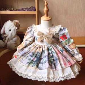 3PCS Baby Girl Autumn Winter Long Sleeve Spanish Vintage Princess Ball Gown Dress for Girl Christmas Party Casual Q0716