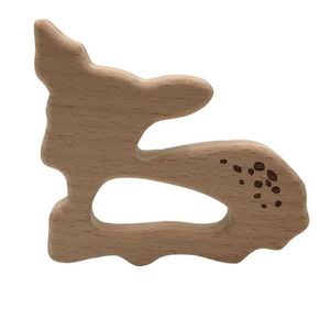 Neue Infant Baby Holz Beißring Deer Form Natrual Holz Baby Beißring Spielzeug Holz Zahnen Zubehör Baby Dusche Geschenke