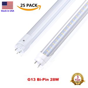 LED Tube 4 Feet 18W 22W 28W Shop Lights Bulb G13 Bi-pin 4ft LED Tubes T8 Light SMD 2835 5000K 6000K White Bulbs Lamp