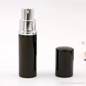 5ml 10ml portatile ricaricabile mini colore nero spray per profumo bottiglia atomizzatore spray in alluminio per bottiglie da viaggio contenitore cosmetico vuoto