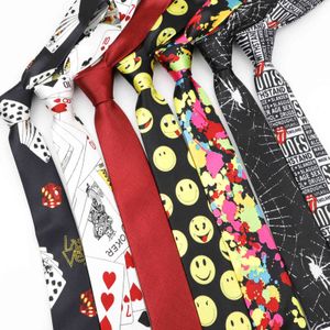 Cravatta alla moda da uomo Divertente 5 cm di larghezza Dollar Designer Hallowmas Carattere Cravate Festa da uomo Regalo di festa Cravatte da sposa casual