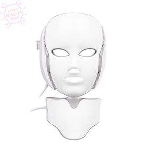 7 Färg LED Portable Photon Light Mask Anti Aging Skin Föryngring Ansiktsvård Skönhetsmaskin för hemsalong Använd akne terapi rynk borttagning