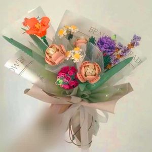 Kız Oyuncak Hediye Yapı Taşı Buket Modeli Tuğla Sevgililer Günü Romantik Çiçek Ev Bonsai Dekorasyon DIY Yapı Taşı Oyuncak Q0823
