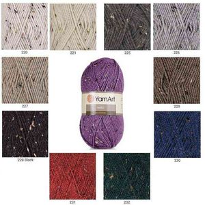 1PC Yarnart Tweed Yarn 100gr-300mt 0 Wool- Viskose Variegated Hand Knitting Crochet Wrap Beanie Sweater Kids Adults Knitwears Y211129