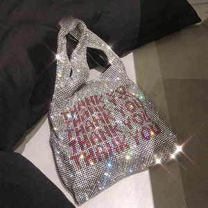 Borse a tracolla Borsa da sera da sposa Designer di strass a mano Borse da donna di lusso da donna e mani Borsa a tracolla da sera in cristallo argento con pochette 220330