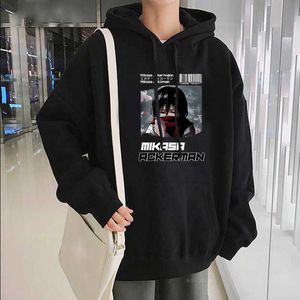 Wholesale korean anime for sale - Group buy Japan Anime Attack On Titan Print Hooded Sweatshirts Women Harajuku Korean Oversized Streetwear Fashion Unisex Winter Hoodies Y0804