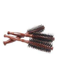 Щетки для волос Деревянные ручка Натуральная щетина вьющиеся волосы Combs Парикмахерская парикмахерская Twill и прямая щетка для выбора 20 шт.