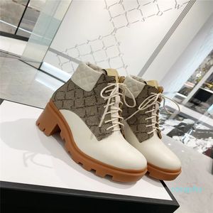 Women's Double G Fashion Boots high quality women ankle bootes by combining lug sole with lace-up closure and quilted leather detail at the