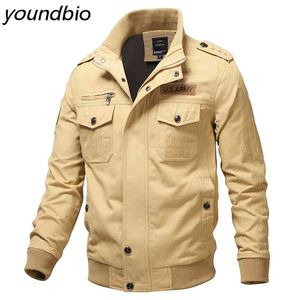 Giacca militare Bomber da uomo Giubbotto in cotone Aurumn Inverno Uomo Capispalla Casual Uomo Giacche Uomo Cappotti Abbigliamento uomo M-6XL 210819