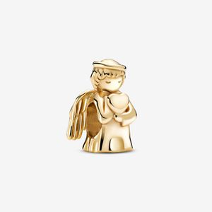 母の日925のスターリングシルバージュエリーの愛の銀製の宝石類の天使14kゴールドメッキフィットヨーロッパスタイルのブレスレットのネックレスDIY GFITからMOM 759143C00