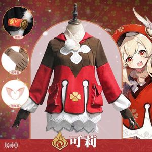 Game Genshin Impact Klee Cosplay Costume Loli Party Outfit Uniform Women Halloween Carnival Costumes Y0903