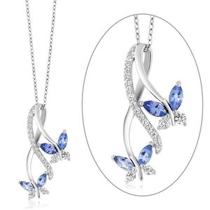 Подвесные ожерелья сладкое акриловое ожерелье бабочки для женщины Длинная дикая цепь Работанный элегантный подарок 2021 Модный золото