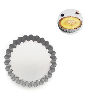 Mini Tart Pan Съемный нижний Непристойный Круглый Круглый Торки Выпечки Торки Печенье Печенье Пудинг Форма 4-дюймовый XBJK2105