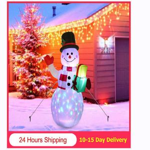 Wholesale outdoor snowman decorations for sale - Group buy Christmas Decorations Inflatable Snowman Doll Merry Outdoor Decoration LED Light For Xmas Year s Decor