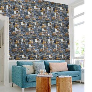 Wholesale vintage wallpaper prints for sale - Group buy Wallpapers D Gray Stone Brick Wallpaper Removable PVC Waterproof Self Adhesive Wall Papers Living Room Bedroom Home Decor cm cm