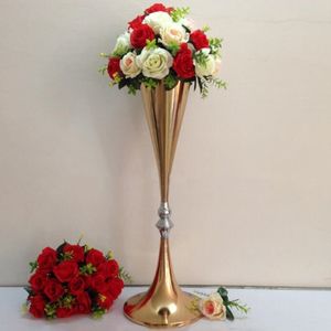 70cmの背の高い結婚式の花のトランペットの花瓶の卓具の中心的な花瓶金属ホルダーイベントクリスマスの装飾