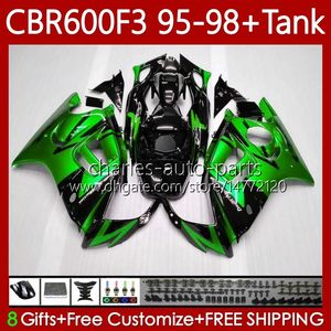 Fairings de OEM para Honda CBR 600 CBR600 F3 FS CC 600FS 600F3 1995-1998 64No.300 Bodys CBR600FS 600-F3 1995 1996 1997 1998 CBR600F3 600cc 95 96 97 98 Luz de carroçaria verde