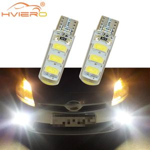 Carro LED T10 510 W5W DC 12V Canbus 6SMD Silicone Shell Cauda Luzes Bulbo Sem Erro Estacionamento Nevoeiro Luz Auto Cunha Lâmpada