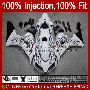 100% Fit Injection Flush для Honda Body CBR 1000 RR CC 1000RR 1000CC Black Flame 06-07 Bodywork 59NO.11 CBR1000 RR CBR1000RR 06 07 CBR1000-RR 2006 2007 OEM обтекатель