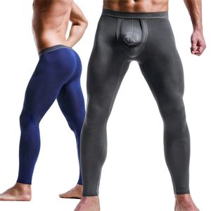 Intimo termico da uomo Long Johns Leggings maschili Mutande Intimo termico da uomo Collant anteriore aperto Pantaloni felpati a compressione Saldi 210910