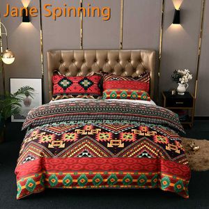 Nordic Bohemian Style Bedding Set 150200 220x240 Duvet Quilt Cover Pillowcases 3pcs Microfiber för sovrum All-säsong Tillgänglig 210615