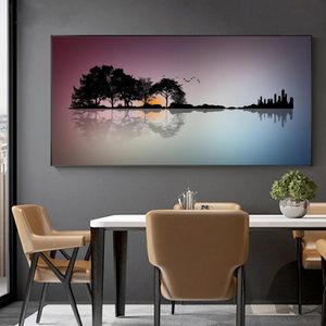 Impressões Modernas Canvas Art Painting Wall Art Pôsteres Paisagem Abstrata Gosta de uma guitarra Imagem para sala de estar Cuadros Home Decor