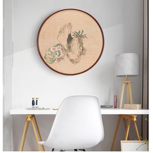 20 31.5 40 50cm Round Po Frame 20 Inch Wood Living Room Creative Wall Hanging Big Size Picture Frame Wooden Wall Decoration 210611