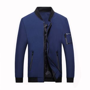 Jaqueta de outono homens moda estilo coreano luz slim plus tamanho 120kg jaqueta de bombardeiro preto casaco casual masculino fino jaqueta de beisebol 210518