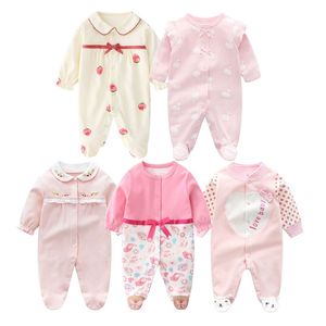 Детская одежда Born Autumn Girls Хлопковая одежда для младенцев ползунки милые ropa bebe 210806