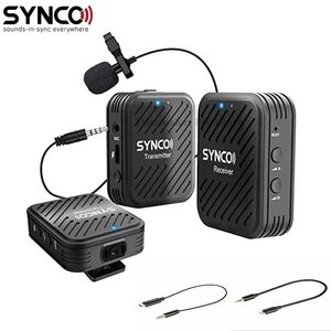 SYNCO G1 G1A1 G1A2 G2 mic Wireless Lavalier Microphone System Smartphone Laptop DSLR Tablet Camcorder Recorder pk comica
