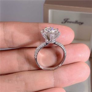 Custom Name Certified 5 Carat Diamond Engagement Ring Women 925 Silver s Wedding Band AU750 D Color VVS1 Box 211217
