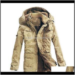 Down Outerwear Casacos Roupas Vestuário Entrega 2021 Atacado Plus Tamanho 5XL Revestimento Dos Homens de Algodão Colarinho Russo Inverno Long Parkas