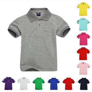 Polo Gömlek 2021 Yaz çocuk Kısa Kollu Nakış Boys Polos T Gömlek Giysi Bebek Çocuk Tees Kızlar Erkek Tişörtleri Tops