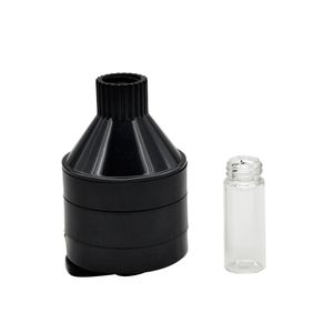 Plastic Grinder Diameter 43 MM 4 Layers With Glass Storage Bottle Tobacco Smoking Herb Hand Muller Smoking Wholesale