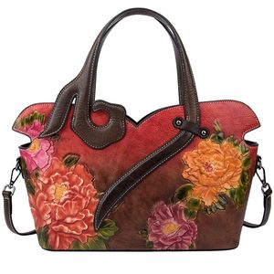 Mulheres Genuine Leather Hand Designer Real Cowhide Skin totes ombro mensageiro sacos