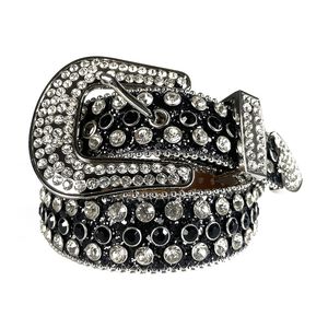 Cintos de strass de tamanho grande Western Cowgirl Cowboy Bling Cristal Cravejado Cinto de couro com fivela removível para homens e mulheres