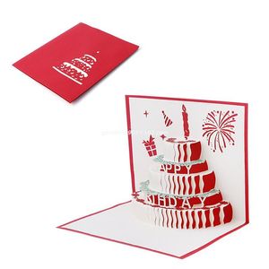 Wholesale valentines 3d greeting card for sale - Group buy Greeting Cards D Up Card Handmade Birthday Valentine Christmas Wedding Invitation Dropship