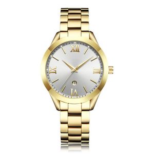 Simple and fashionable stainless steel analog quartz watch womens calendar ladies watches Color6