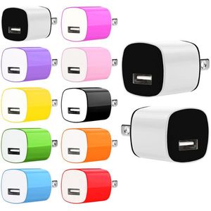 Colorful Single Wall Chargers 5W 1A Micro USB Charging Adapter for Fan AIr Dryer Mobile Phone Charger Android Factory Wholesale