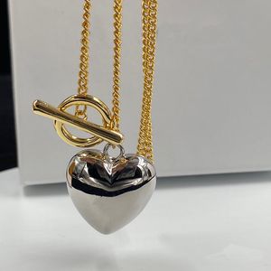 Naszyjniki w kształcie serca dla par Prosty modny prezent Nowa projektant biżuteria Eternal Miłość Klasyczny naszyjnik